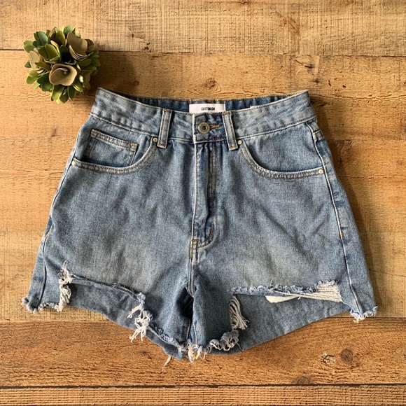 Cotton On High Rise Harley Frayed Denim 